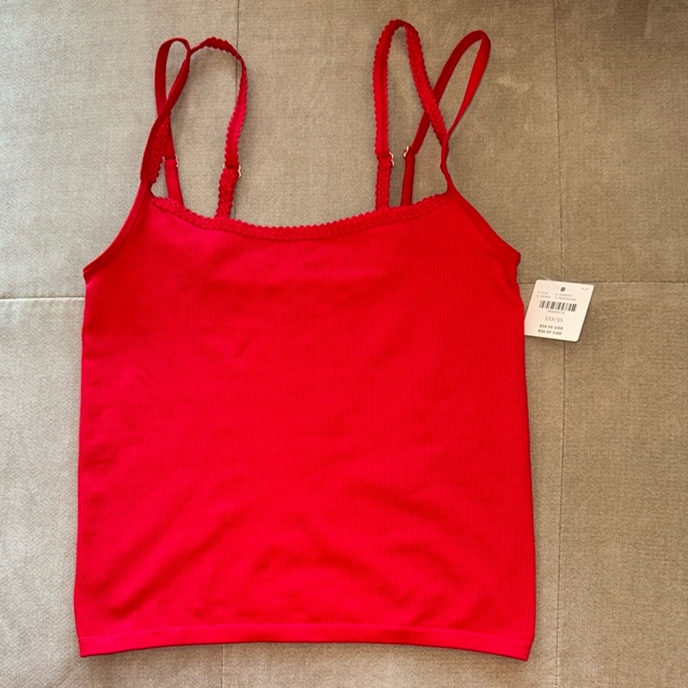 NEW Anthropologie Red Camisole Top